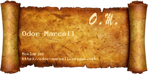 Odor Marcell névjegykártya